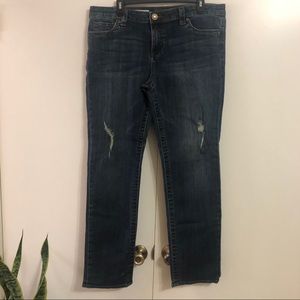 KUT FROM THE KLOTH straight leg destructed jeans